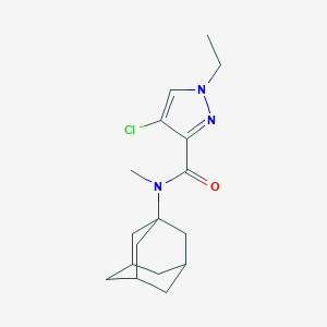 molecular formula C17H24ClN3O B457874 N-(1-adamantyl)-4-chloro-1-ethyl-N-methyl-1H-pyrazole-3-carboxamide 