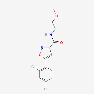 molecular formula C13H12Cl2N2O3 B4578741 5-(2,4-二氯苯基)-N-(2-甲氧基乙基)-3-异恶唑甲酰胺 