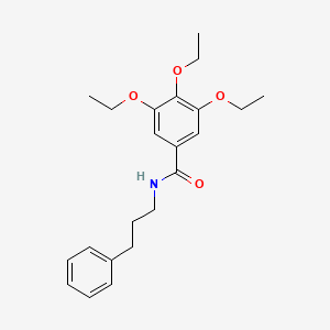 molecular formula C22H29NO4 B4578742 3,4,5-三乙氧基-N-(3-苯丙基)苯甲酰胺 