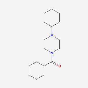 molecular formula C17H30N2O B4578756 1-cyclohexyl-4-(cyclohexylcarbonyl)piperazine 