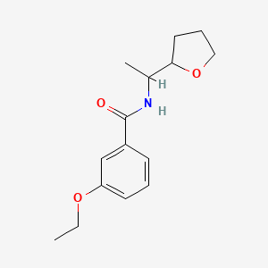 molecular formula C15H21NO3 B4578775 3-ethoxy-N-[1-(tetrahydro-2-furanyl)ethyl]benzamide 