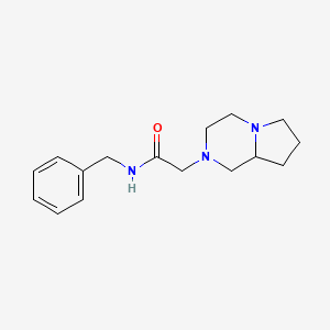 molecular formula C16H23N3O B4578781 N-benzyl-2-(hexahydropyrrolo[1,2-a]pyrazin-2(1H)-yl)acetamide 