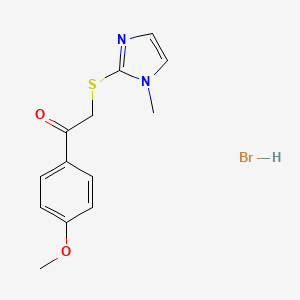 molecular formula C13H15BrN2O2S B4578792 1-(4-methoxyphenyl)-2-[(1-methyl-1H-imidazol-2-yl)thio]ethanone hydrobromide 