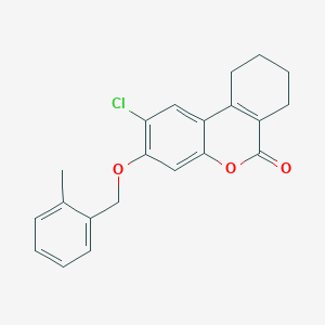 molecular formula C21H19ClO3 B4578802 2-chloro-3-[(2-methylbenzyl)oxy]-7,8,9,10-tetrahydro-6H-benzo[c]chromen-6-one 