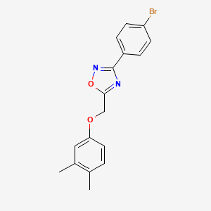 3-(4-bromophenyl)-5-[(3,4-dimethylphenoxy)methyl]-1,2,4-oxadiazole