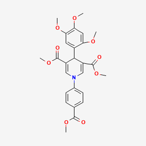 molecular formula C26H27NO9 B4578812 dimethyl 1-[4-(methoxycarbonyl)phenyl]-4-(2,4,5-trimethoxyphenyl)-1,4-dihydro-3,5-pyridinedicarboxylate 