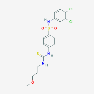 N-(3,4-dichlorophenyl)-4-({[(3-methoxypropyl)amino]carbonothioyl}amino)benzenesulfonamide