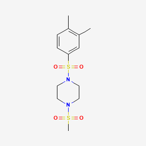 molecular formula C13H20N2O4S2 B4578839 1-[(3,4-二甲苯基)磺酰基]-4-(甲磺酰基)哌嗪 