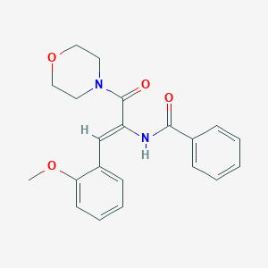 molecular formula C21H22N2O4 B4578847 N-[2-(2-甲氧苯基)-1-(4-吗啉羰基)乙烯基]苯甲酰胺 