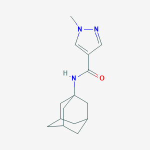 molecular formula C15H21N3O B457885 1-methyl-N-(tricyclo[3.3.1.1~3,7~]dec-1-yl)-1H-pyrazole-4-carboxamide 