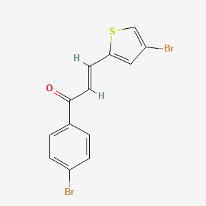 molecular formula C13H8Br2OS B4578875 1-(4-bromophenyl)-3-(4-bromo-2-thienyl)-2-propen-1-one 