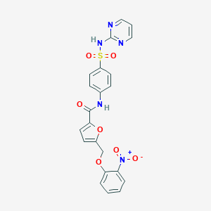molecular formula C22H17N5O7S B457888 5-[(2-nitrophenoxy)methyl]-N-[4-(pyrimidin-2-ylsulfamoyl)phenyl]furan-2-carboxamide 