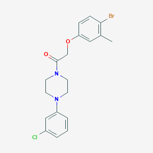 1-[(4-bromo-3-methylphenoxy)acetyl]-4-(3-chlorophenyl)piperazine