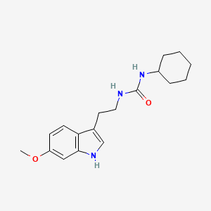 molecular formula C18H25N3O2 B4578885 N-cyclohexyl-N'-[2-(6-methoxy-1H-indol-3-yl)ethyl]urea 