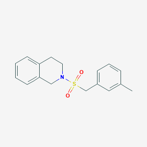 molecular formula C17H19NO2S B4578902 2-[(3-methylbenzyl)sulfonyl]-1,2,3,4-tetrahydroisoquinoline 