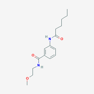 molecular formula C16H24N2O3 B4578917 3-(hexanoylamino)-N-(2-methoxyethyl)benzamide 
