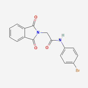 molecular formula C16H11BrN2O3 B4578924 N-(4-溴苯基)-2-(1,3-二氧代-1,3-二氢-2H-异吲哚-2-基)乙酰胺 