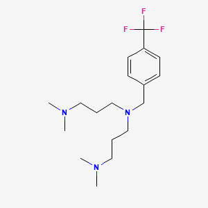 molecular formula C18H30F3N3 B4578964 N-[3-(二甲氨基)丙基]-N',N'-二甲基-N-[4-(三氟甲基)苄基]-1,3-丙二胺 