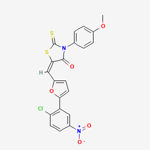 molecular formula C21H13ClN2O5S2 B4578973 5-{[5-(2-氯-5-硝基苯基)-2-呋喃基]亚甲基}-3-(4-甲氧基苯基)-2-硫代-1,3-噻唑烷-4-酮 