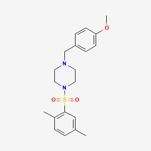 molecular formula C20H26N2O3S B4578983 1-[(2,5-二甲苯基)磺酰基]-4-(4-甲氧基苄基)哌嗪 