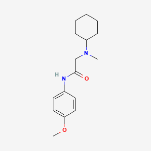 molecular formula C16H24N2O2 B4579005 N~2~-cyclohexyl-N~1~-(4-methoxyphenyl)-N~2~-methylglycinamide 