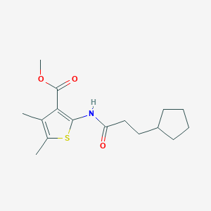 Methyl 2-[(3-cyclopentylpropanoyl)amino]-4,5-dimethyl-3-thiophenecarboxylate