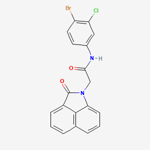 molecular formula C19H12BrClN2O2 B4579068 N-(4-bromo-3-chlorophenyl)-2-(2-oxobenzo[cd]indol-1(2H)-yl)acetamide 