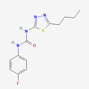 molecular formula C13H15FN4OS B4579080 N-(5-butyl-1,3,4-thiadiazol-2-yl)-N'-(4-fluorophenyl)urea 