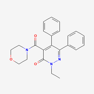 molecular formula C23H23N3O3 B4579099 2-ethyl-4-(4-morpholinylcarbonyl)-5,6-diphenyl-3(2H)-pyridazinone 