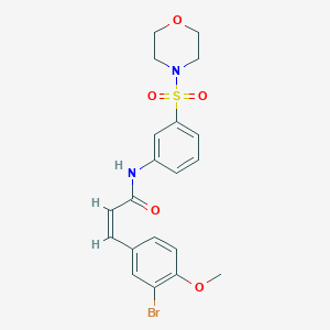 molecular formula C20H21BrN2O5S B457911 3-(3-bromo-4-methoxyphenyl)-N-[3-(4-morpholinylsulfonyl)phenyl]acrylamide 