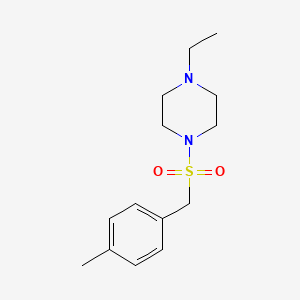 molecular formula C14H22N2O2S B4579113 1-ethyl-4-[(4-methylbenzyl)sulfonyl]piperazine 