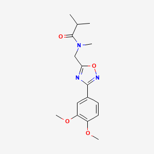 molecular formula C16H21N3O4 B4579117 N-{[3-(3,4-二甲氧基苯基)-1,2,4-恶二唑-5-基]甲基}-N,2-二甲基丙酰胺 