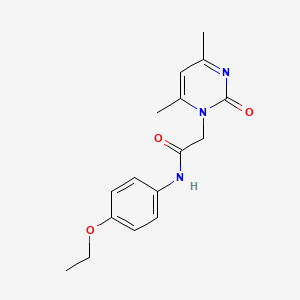 molecular formula C16H19N3O3 B4579127 2-(4,6-dimethyl-2-oxo-1(2H)-pyrimidinyl)-N-(4-ethoxyphenyl)acetamide 