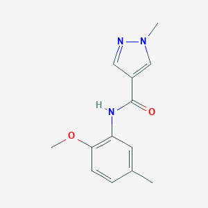 molecular formula C13H15N3O2 B457913 N-(2-methoxy-5-methylphenyl)-1-methylpyrazole-4-carboxamide 