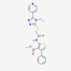 methyl 2-[({[4-ethyl-5-(4-pyridinyl)-4H-1,2,4-triazol-3-yl]thio}acetyl)amino]-4-phenyl-3-thiophenecarboxylate