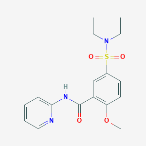 molecular formula C17H21N3O4S B4579149 5-[(diethylamino)sulfonyl]-2-methoxy-N-2-pyridinylbenzamide 