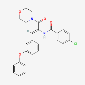 4-chloro-N-[1-(4-morpholinylcarbonyl)-2-(3-phenoxyphenyl)vinyl]benzamide