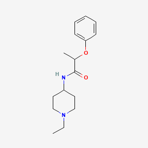 molecular formula C16H24N2O2 B4579186 N-(1-ethyl-4-piperidinyl)-2-phenoxypropanamide 