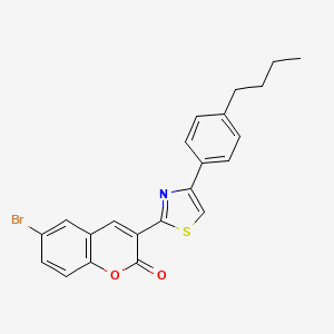 molecular formula C22H18BrNO2S B4579233 6-bromo-3-[4-(4-butylphenyl)-1,3-thiazol-2-yl]-2H-chromen-2-one 