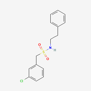 molecular formula C15H16ClNO2S B4579239 1-(3-chlorophenyl)-N-(2-phenylethyl)methanesulfonamide 