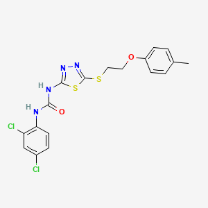 molecular formula C18H16Cl2N4O2S2 B4579245 N-(2,4-二氯苯基)-N'-(5-{[2-(4-甲基苯氧基)乙基]硫代}-1,3,4-噻二唑-2-基)脲 
