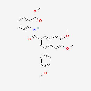 molecular formula C29H27NO6 B4579250 2-{[4-(4-乙氧基苯基)-6,7-二甲氧基-2-萘酰基]氨基}苯甲酸甲酯 