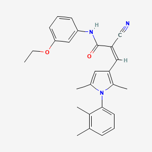 molecular formula C26H27N3O2 B4579260 2-cyano-3-[1-(2,3-dimethylphenyl)-2,5-dimethyl-1H-pyrrol-3-yl]-N-(3-ethoxyphenyl)acrylamide 