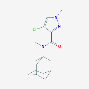 molecular formula C16H22ClN3O B457927 N-(1-adamantyl)-4-chloro-N,1-dimethyl-1H-pyrazole-3-carboxamide 
