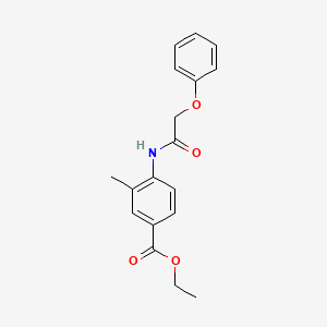 molecular formula C18H19NO4 B4579270 ethyl 3-methyl-4-[(phenoxyacetyl)amino]benzoate 