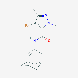 molecular formula C16H22BrN3O B457929 N-(1-adamantyl)-4-bromo-1,3-dimethyl-1H-pyrazole-5-carboxamide 