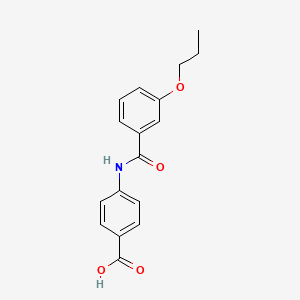 molecular formula C17H17NO4 B4579295 4-[(3-propoxybenzoyl)amino]benzoic acid 