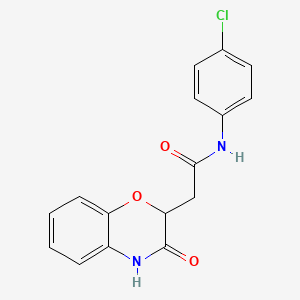 molecular formula C16H13ClN2O3 B4579301 N-(4-chlorophenyl)-2-(3-oxo-3,4-dihydro-2H-1,4-benzoxazin-2-yl)acetamide 