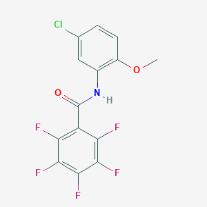 molecular formula C14H7ClF5NO2 B457931 N-(5-chloro-2-methoxyphenyl)-2,3,4,5,6-pentafluorobenzamide 