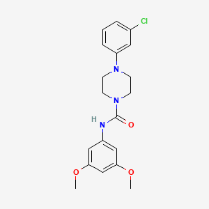 molecular formula C19H22ClN3O3 B4579312 4-(3-氯苯基)-N-(3,5-二甲氧基苯基)-1-哌嗪甲酰胺 